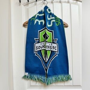 Adidas Unisex Seattle Sounders FC Acrylic Scarf. 52” by 8” with 2.5” fringe